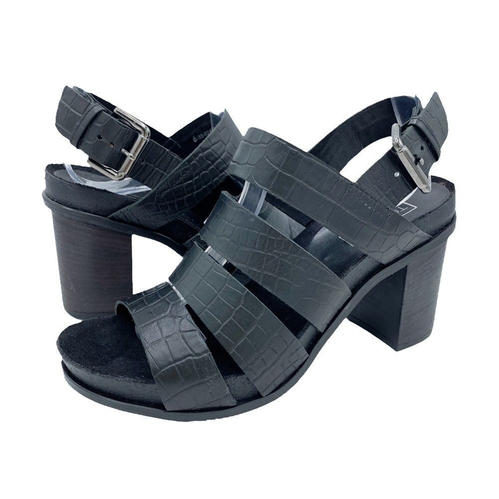 Topshop | Black Chunky‎ Sandal Molded Footbed Sz 37/7